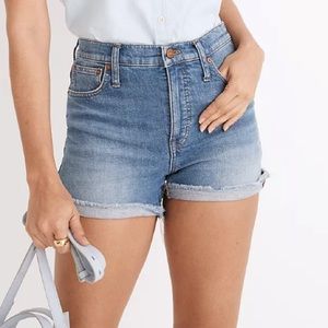 Madewell high rise denim shorts glenoaks wash NWOT